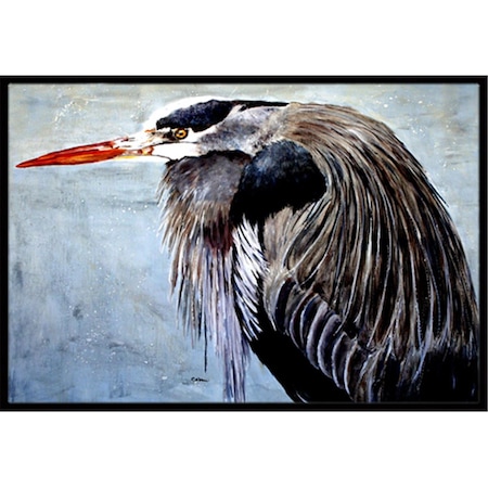 Carolines Treasures Blue Heron Ndoor Or Outdoor Doormat- 24 x 36 in. 8652JMAT